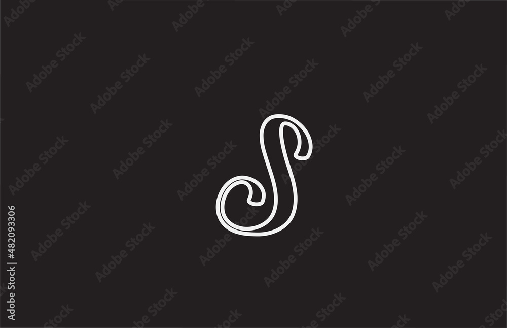 line S icon logo design with handwritten style. Creative template for company line S icon logo design with handwritten style. Creative template for company
