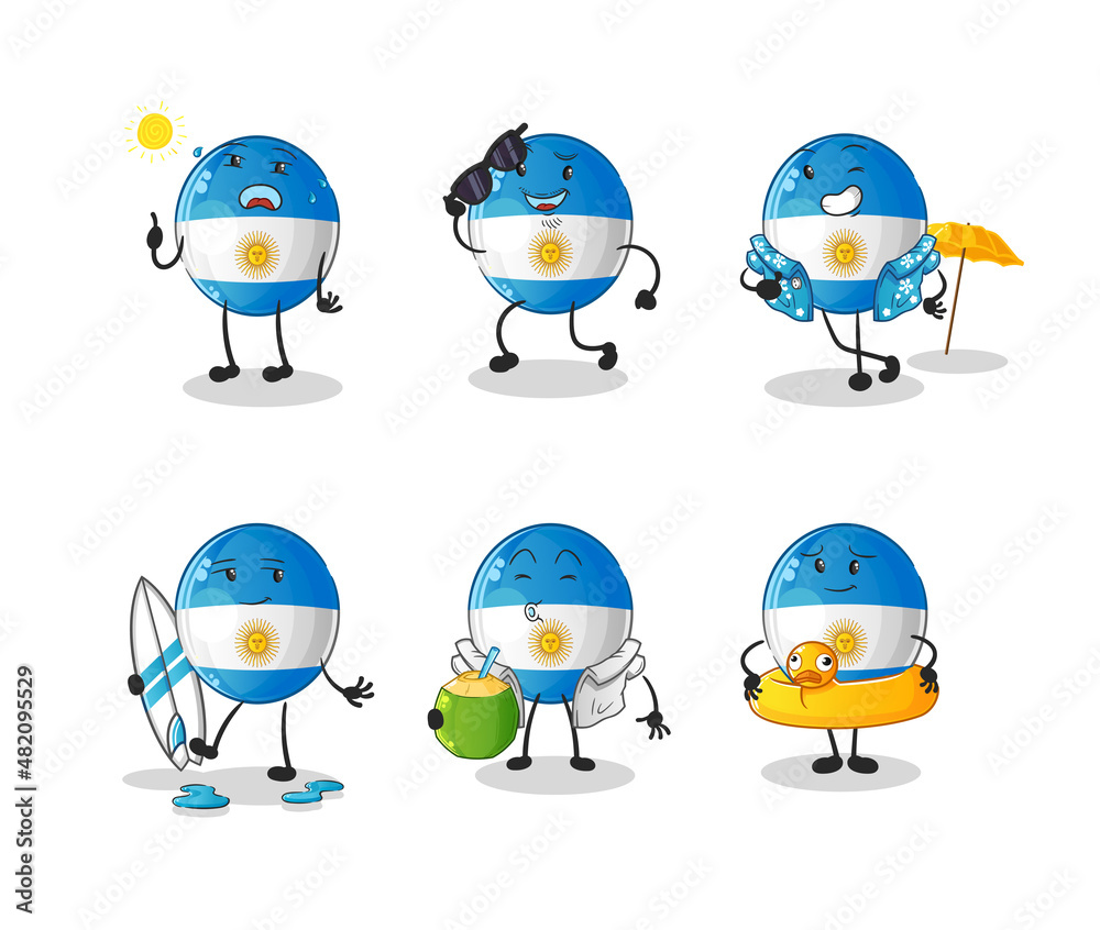 argentina flag holiday character. cartoon mascot vector argentina flag holiday character. cartoon mascot vector