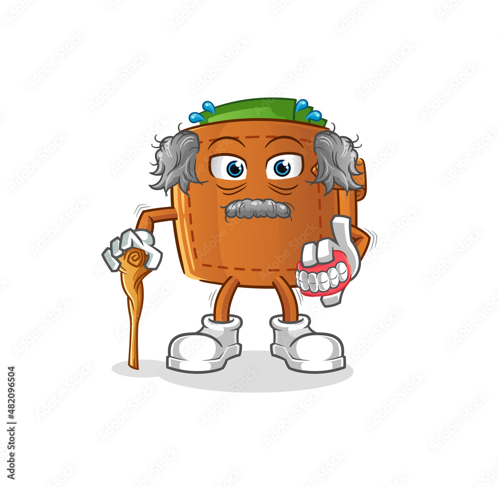wallet white haired old man. character vector wallet white haired old man. character vector