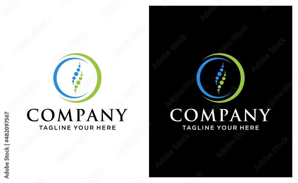 DNA logo spine illustration vector template. on a black and white background. DNA logo spine illustration vector template. on a black and white background.