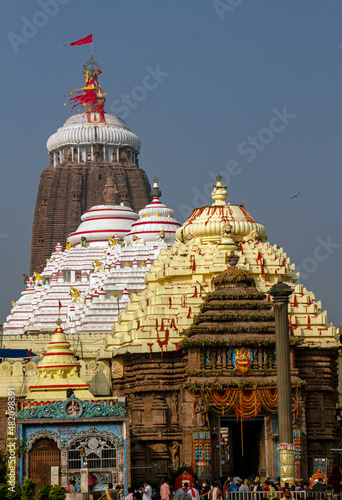 Sri Jagannath Temple in Orissa State of India. Constructed in 1000AD this temple is famous for its Chariot Ritual popularly known as Rath Yatra