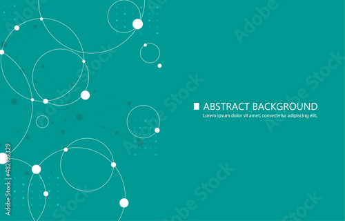 Geometric vector circles connection abstract vector background