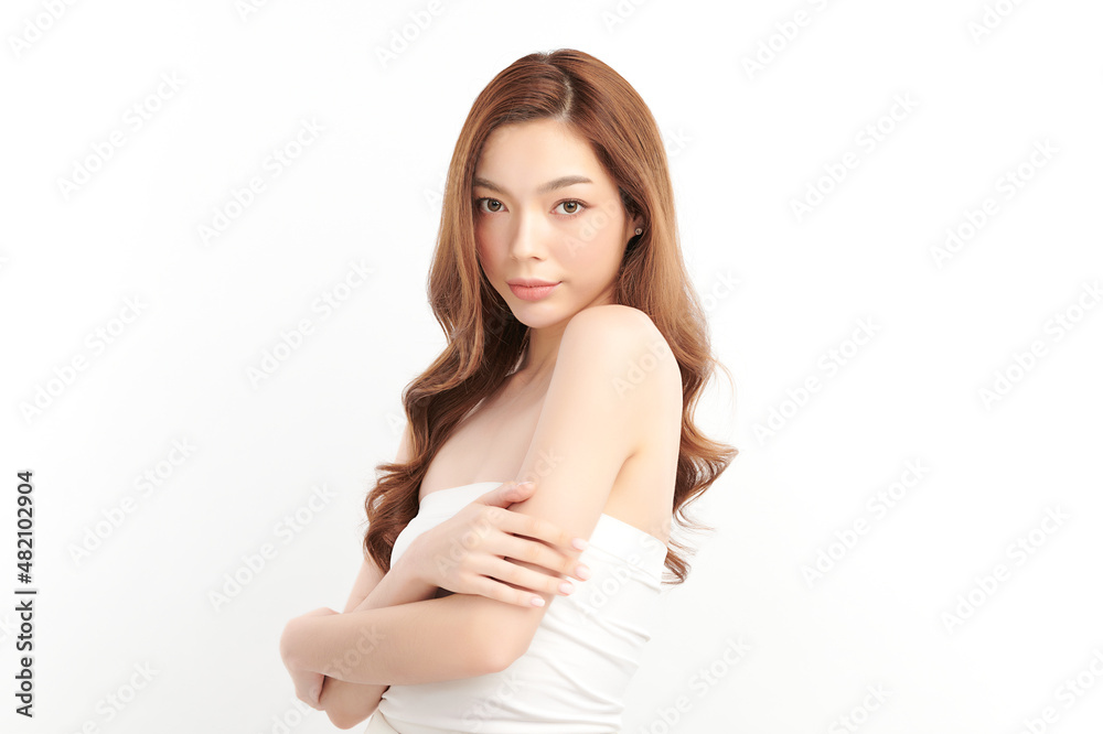 Beautiful young asian woman with clean fresh skin on white background, Face care, Facial treatment, Cosmetology, beauty and spa, Asian women portrait. Beautiful young asian woman with clean fresh skin on white background, Face care, Facial treatment, Cosmetology, beauty and spa, Asian women portrait.