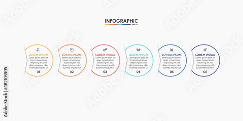 Business infographic timeline icons designed for abstract background template milestone element modern diagram process technology digital marketing data presentation chart Vector