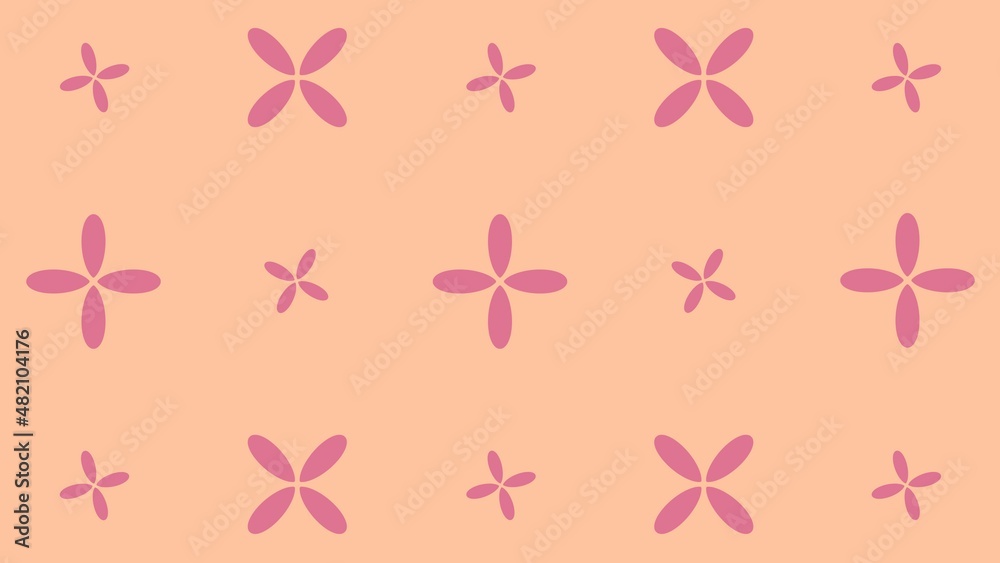 シンプル花十字 オレンジ シンプル花十字 オレンジ