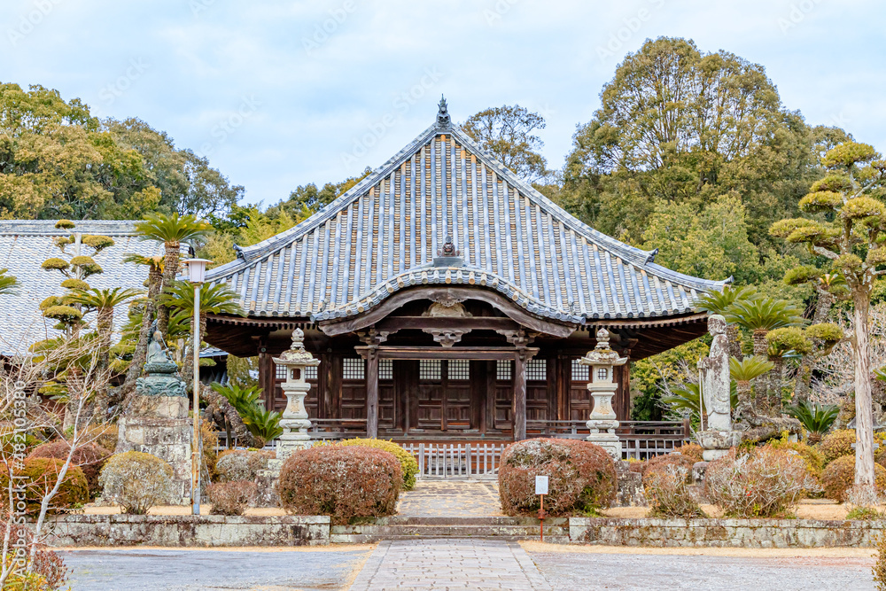 冬の豊前善光寺 大分県宇佐市 Buzen-Zenkoji Temple in winter. Ooita-ken Usa city 冬の豊前善光寺 大分県宇佐市 Buzen-Zenkoji Temple in winter. Ooita-ken Usa city