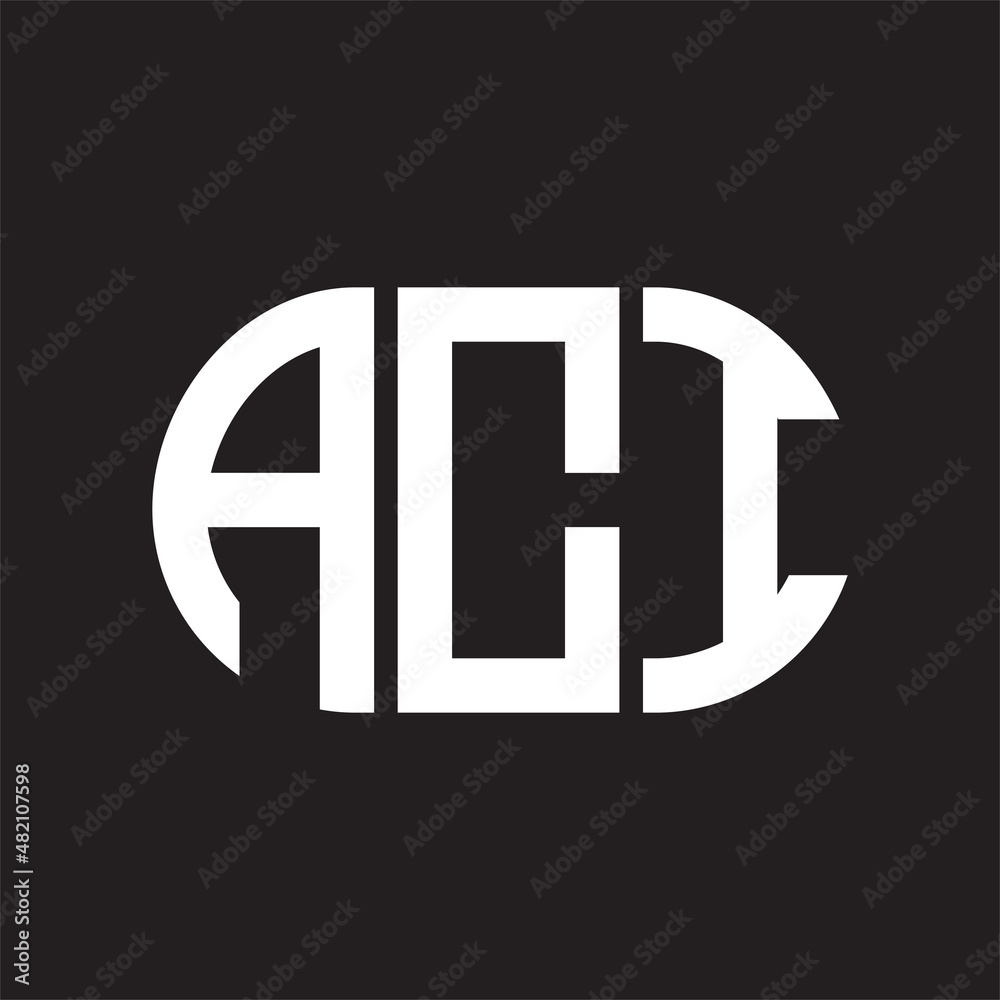 ACI letter logo design on black background. ACI creative initials letter logo concept. ACI letter design. ACI letter logo design on black background. ACI creative initials letter logo concept. ACI letter design.