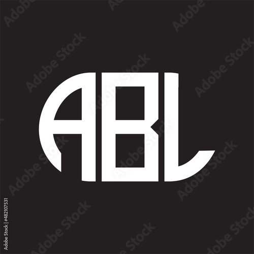 ABL letter logo design on black background. ABL creative initials letter logo concept. ABL letter design. photo