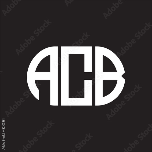ACB letter logo design on black background. ACB creative initials letter logo concept. ACB letter design. photo