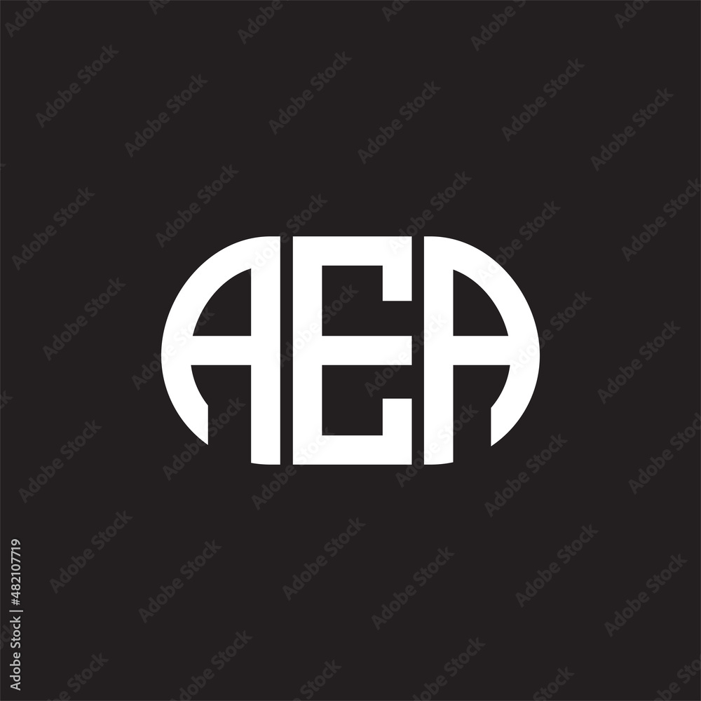 AEA letter logo design on black background. AEA creative initials letter logo concept. AEA letter design.