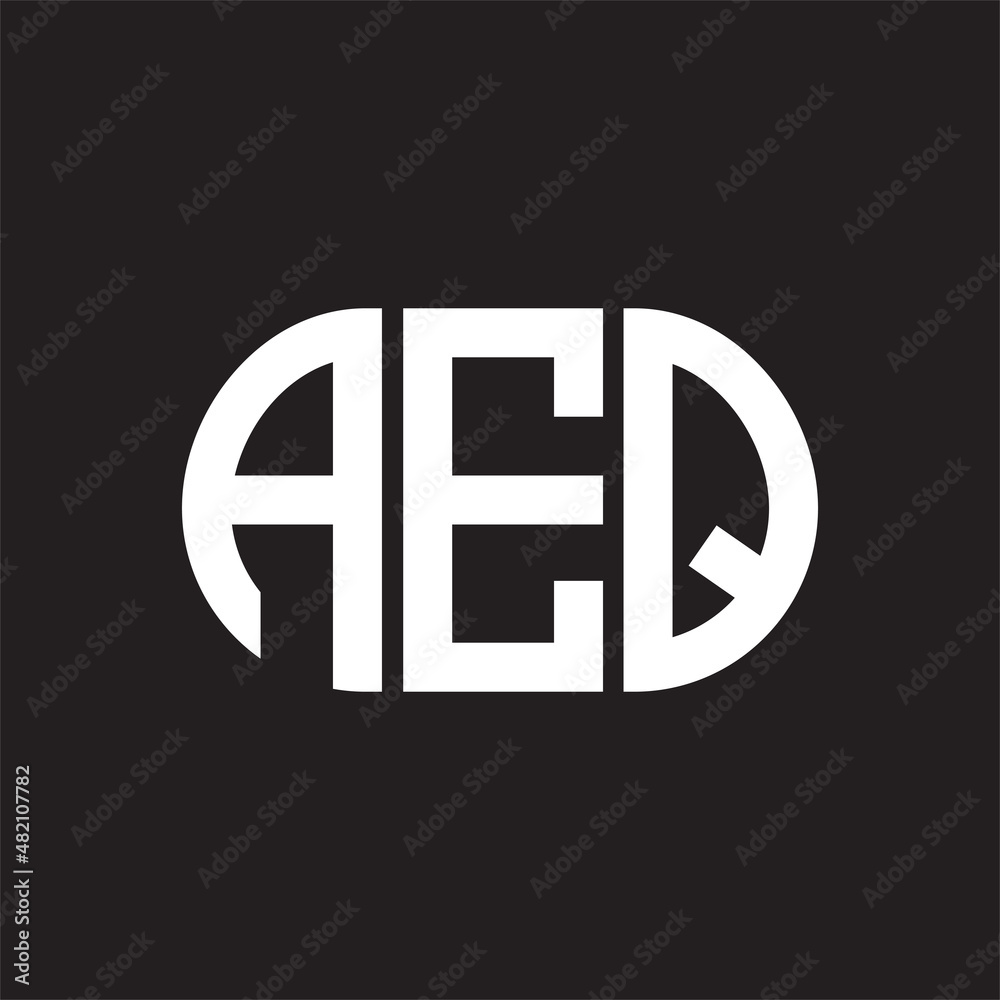 AEQ letter logo design on black background. AEQ creative initials letter logo concept. AEQ letter design. AEQ letter logo design on black background. AEQ creative initials letter logo concept. AEQ letter design.