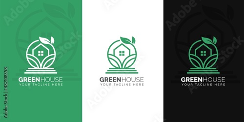 Green house logo concept