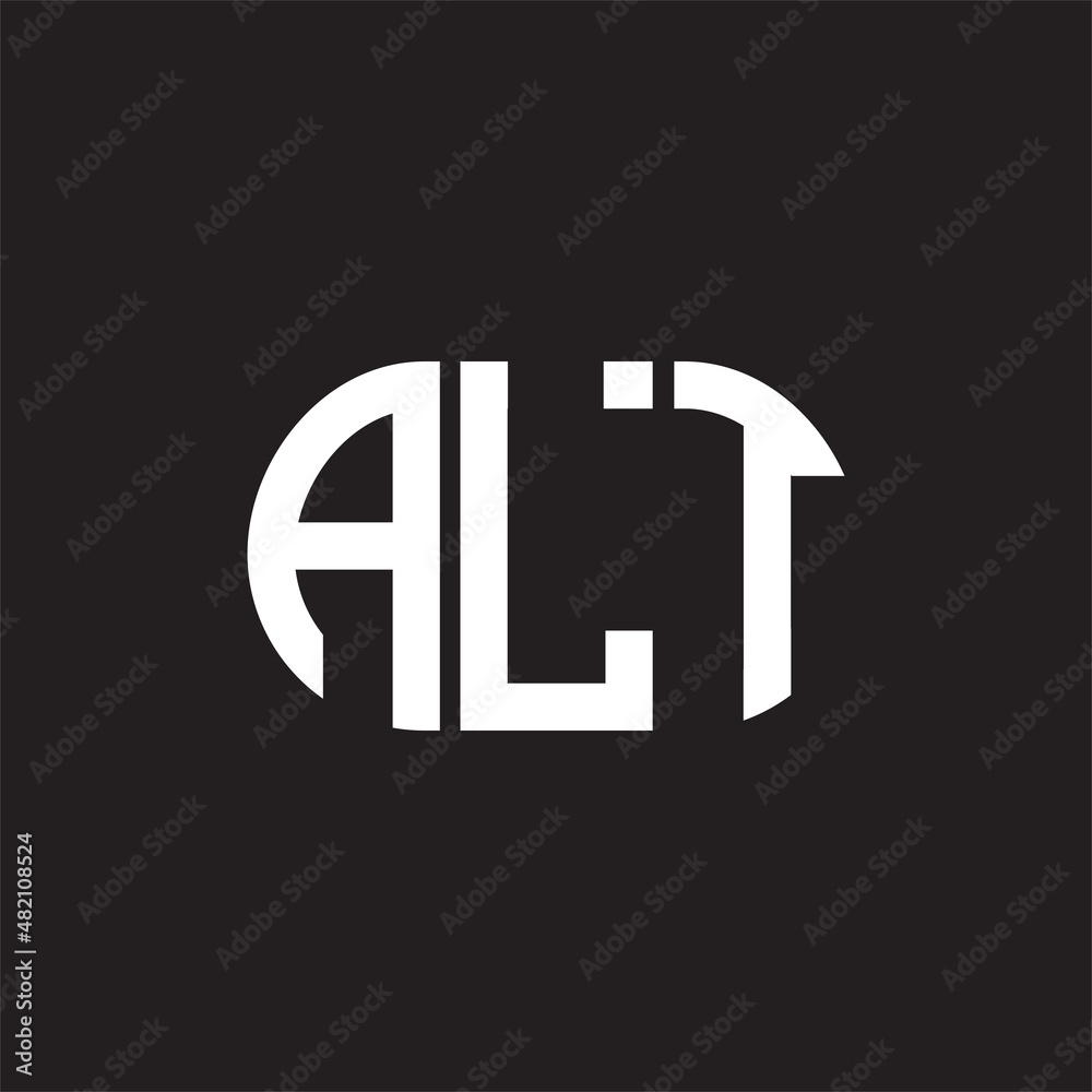 ALT letter logo design on black background. ALT ALT letter logo design on black background. ALT