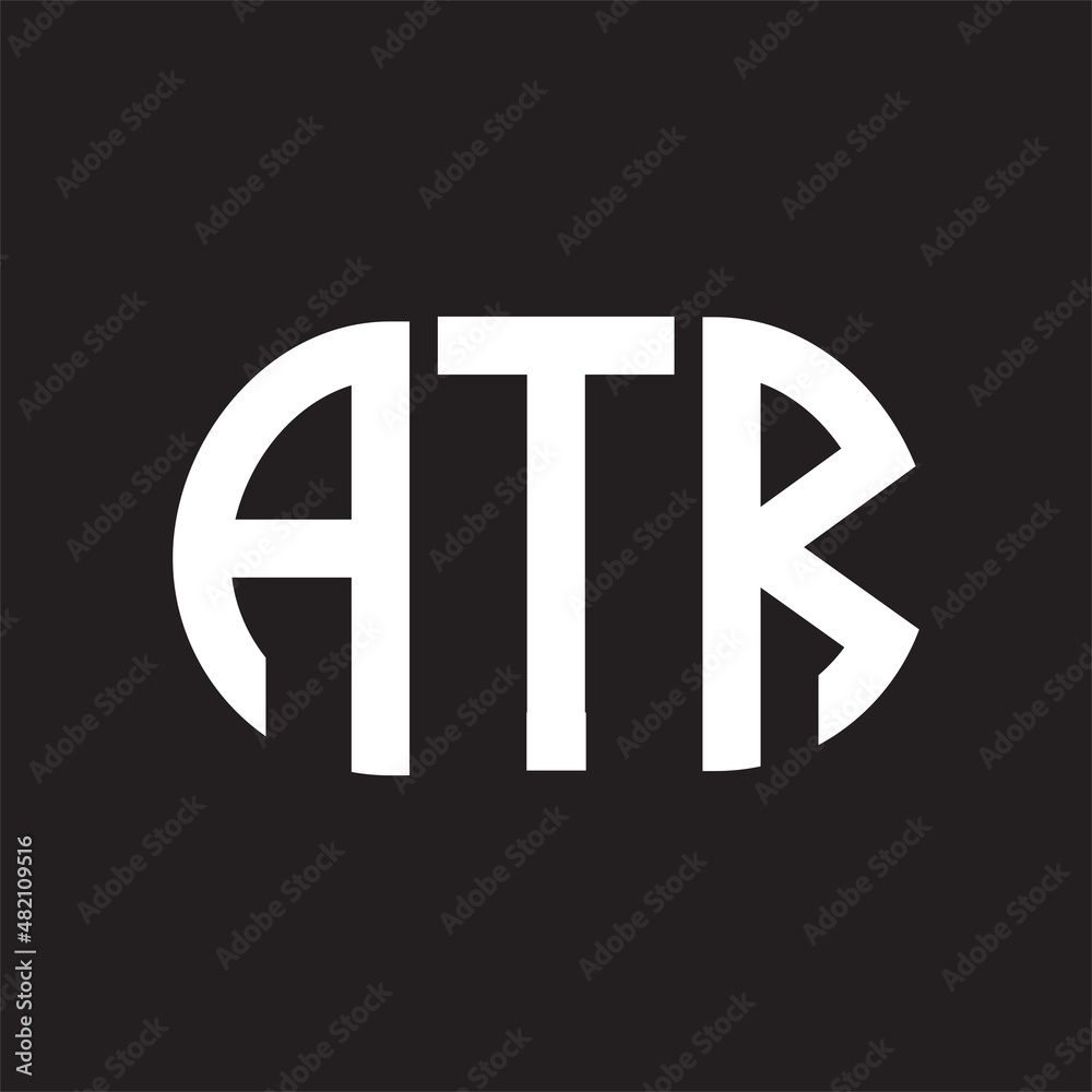 ATR letter logo design on black background. ATR ATR letter logo design on black background. ATR