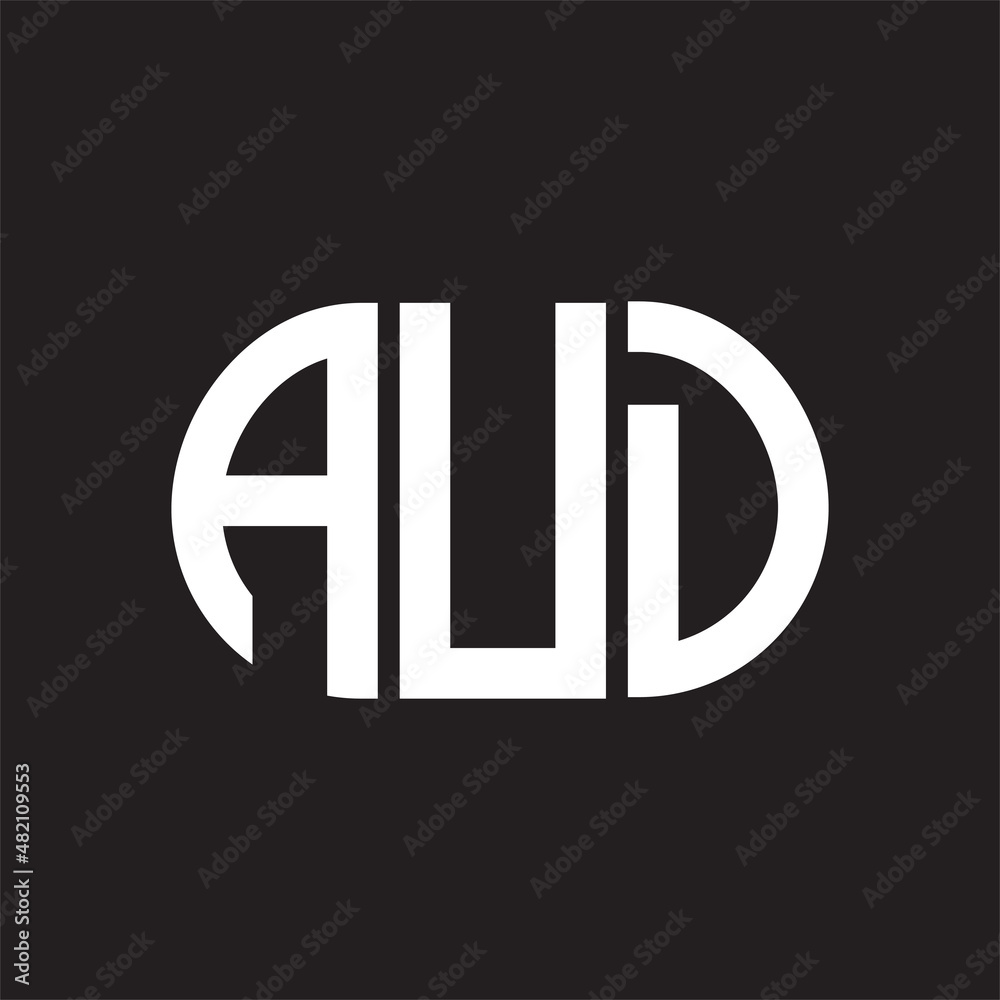AUD letter logo design on black background. AUD AUD letter logo design on black background. AUD