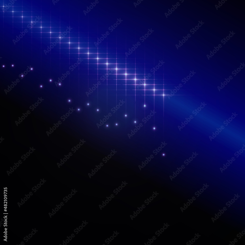 Abstract image of sparkling stars on a blue background.3d. Abstract image of sparkling stars on a blue background.3d.