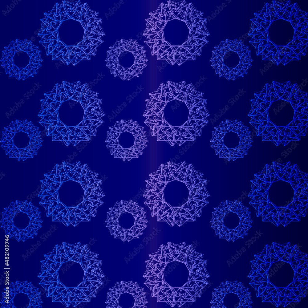 3D elements of thin lines on a blue-pink gradient background. 3D elements of thin lines on a blue-pink gradient background.