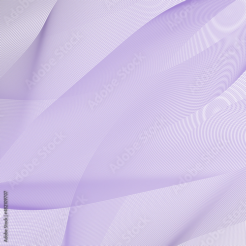Lilac thin lines running diagonally on a light background .3d.