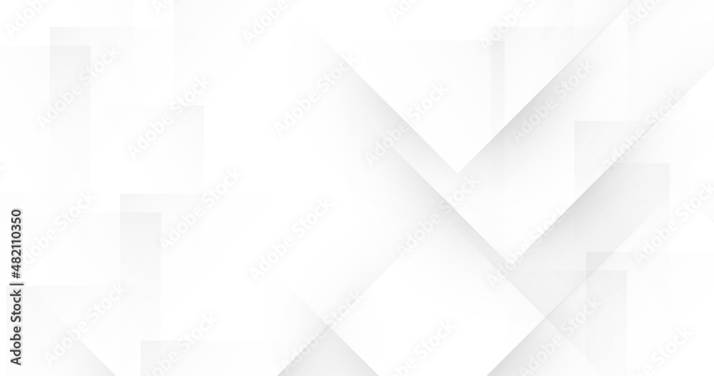 Fototapeta premium Abstract white, and grey geometric background. Futuristic technology digital hi tech concept background