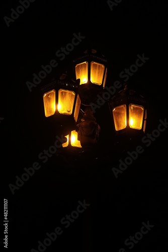 street lamp in night