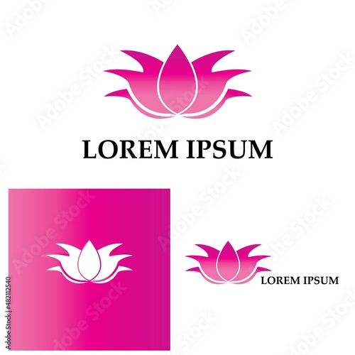 Beauty Vector lotus flowers design logo Template icon