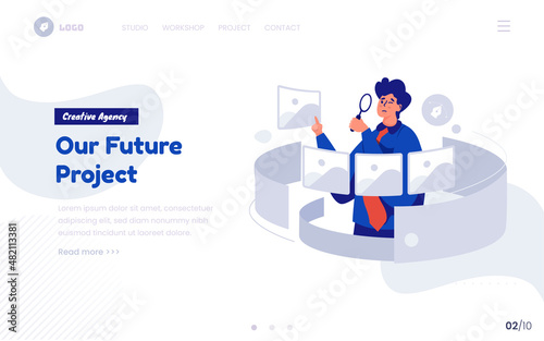 Our future project gallery concept for website or landing page