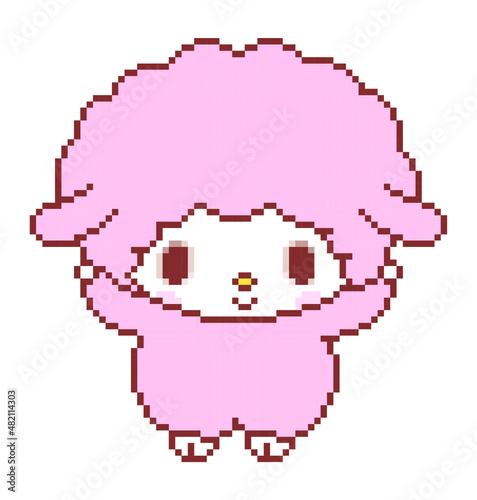sheep pixel art. photo
