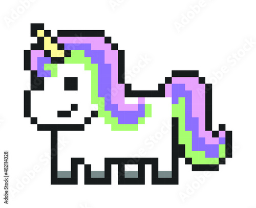 Unicorn pixel art.