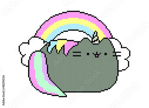 cat pixel art.