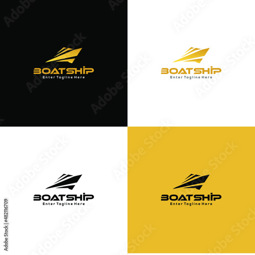 Boat logo with a modern concept.