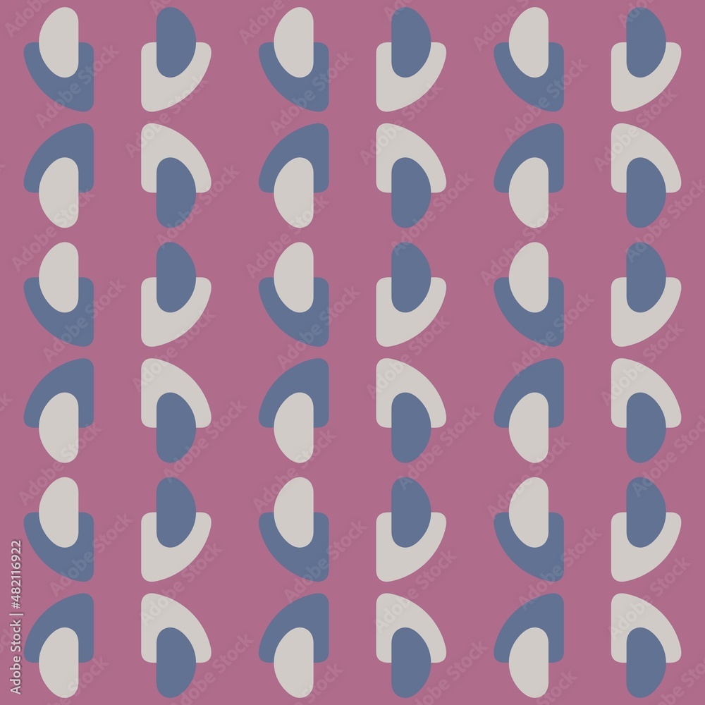 Rounded abstract seamless pattern - accent for any surfaces. Rounded abstract seamless pattern - accent for any surfaces.