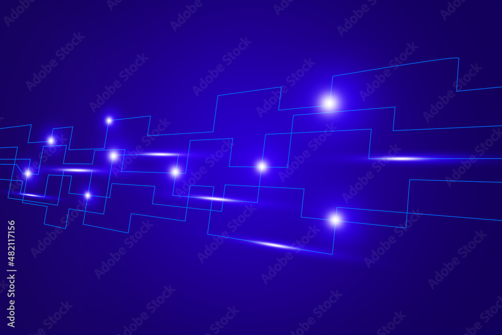 Abstract lines and connection points communication technology background for business internet network digital data connection and big data concept.