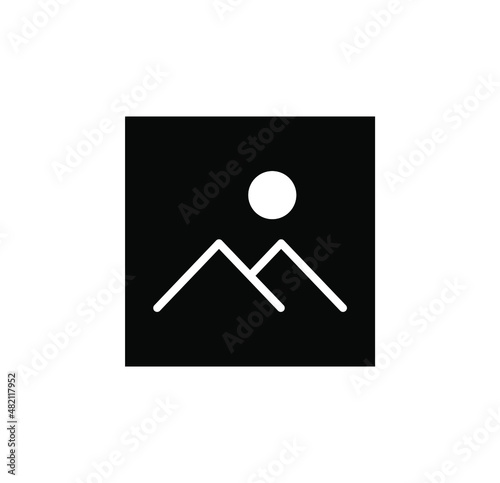 Picture, Gallery, Image Solid Icon, Vector, Illustration, Logo Template. Suitable For Many Purposes.