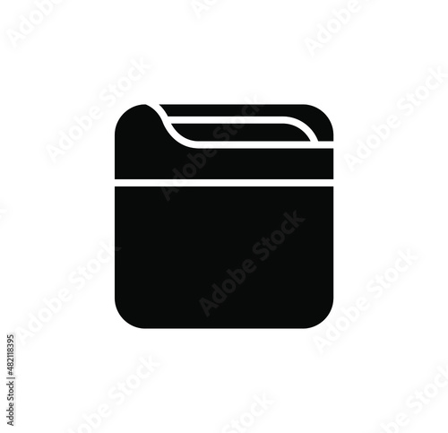 Wallet, Saving, Money Solid Icon, Vector, Illustration, Logo Template. Suitable For Many Purposes.