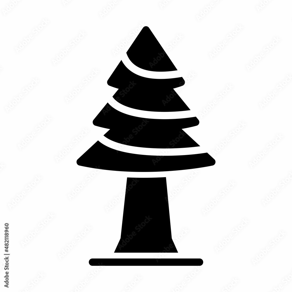 Fototapeta premium Christmas Tree Icon Design Vector Logo Template Illustration Sign And Symbol