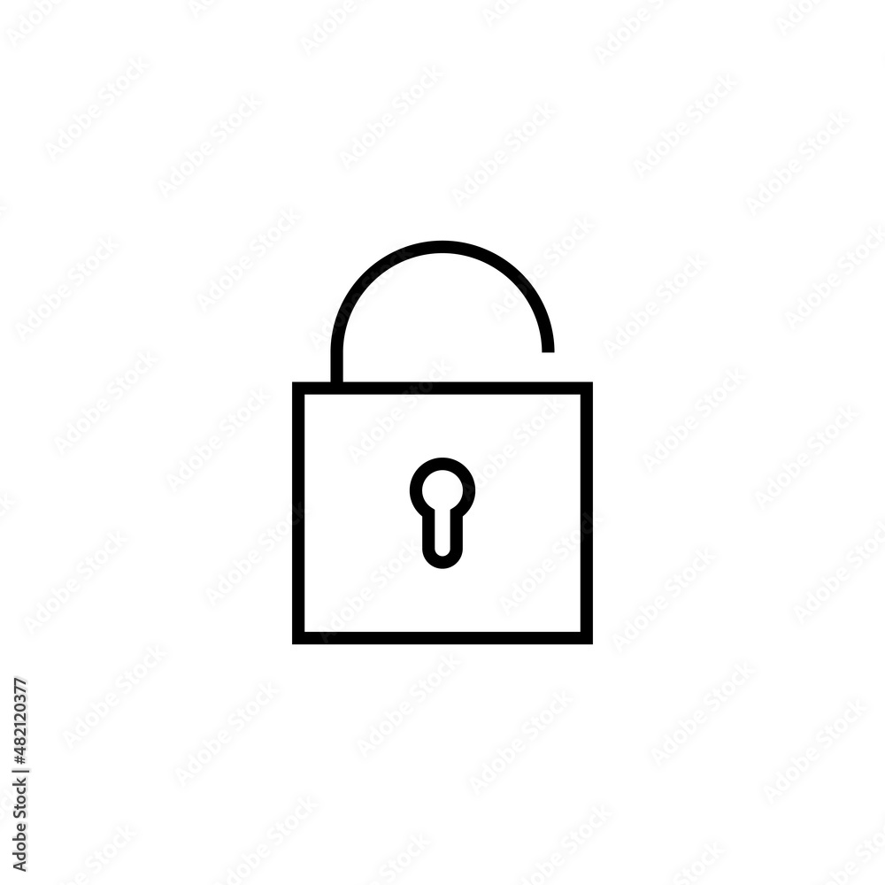 Unlock icon. Unlock sign and symbol. unlocked padlock icon Unlock icon. Unlock sign and symbol. unlocked padlock icon