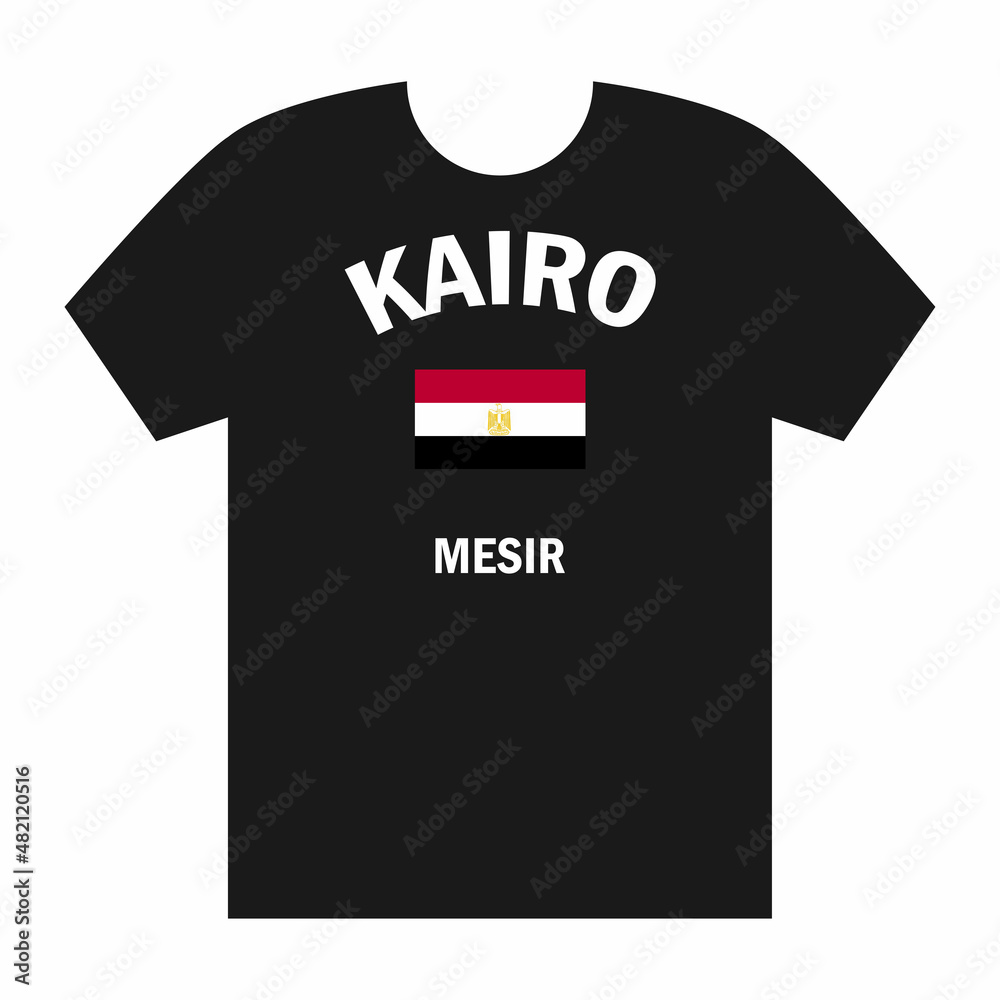 T-shirt design, Cairo and Egypt writing plus the Egyptian flag.