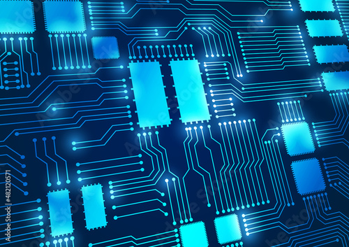 Circuit technology background with hi-tech digital