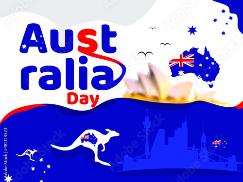 Australia Day creative for social media and print media.
