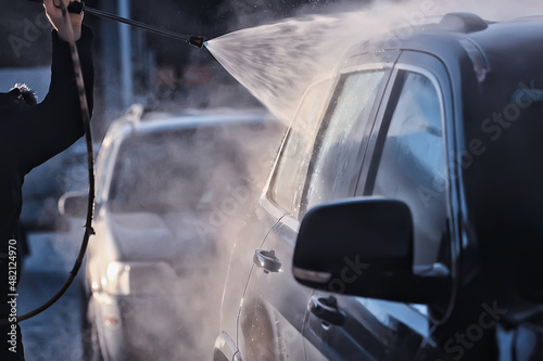 car wash contactless background splash, auto service