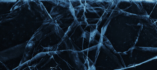 ice texture cracks baikal, abstract background winter ice transparent blue