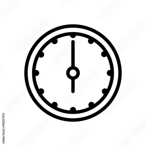 wall clock line icon. suitable for designing posters, flyers, banners, etc.