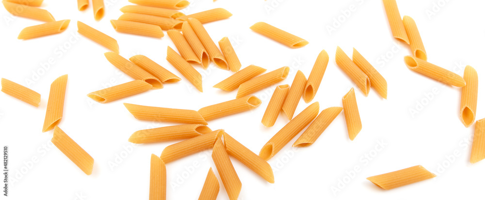 Dry pasta isolated on a white background. Dry pasta isolated on a white background.
