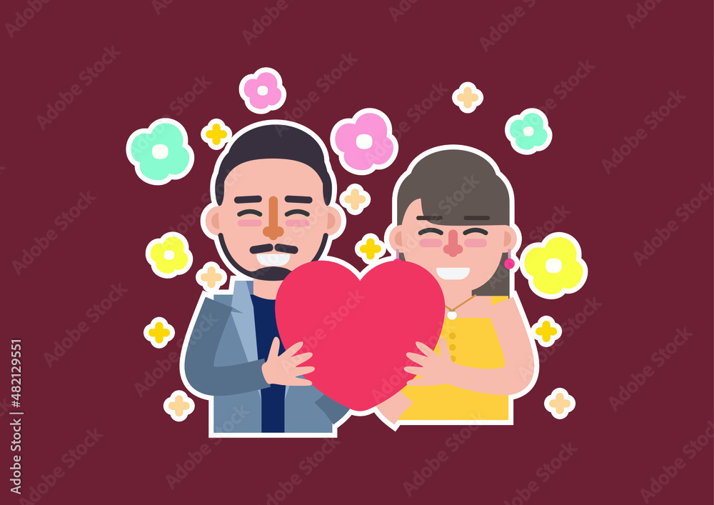 Valentine's day gift illustration for various graphic design and advertising applications Valentine's day gift illustration for various graphic design and advertising applications