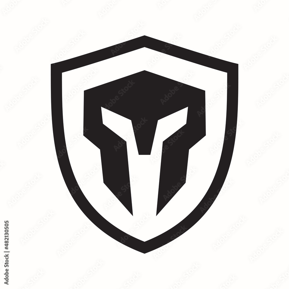 Spartan shield logo black and white Spartan shield logo black and white