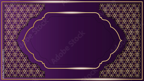 Beautiful Mandala arabic purple Islamic design background