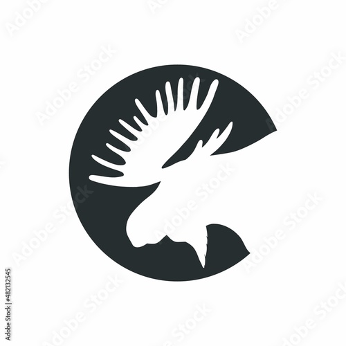 Silhouette of a moose