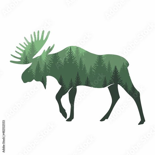 Silhouette of a moose