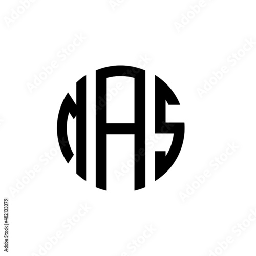 MAS letter logo design. MAS modern letter logo with black background. MAS creative  letter logo. simple and modern letter MAS logo template, MAS circle letter logo design with circle shape. MAS  