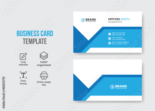 Corporate business modern creative business card design template